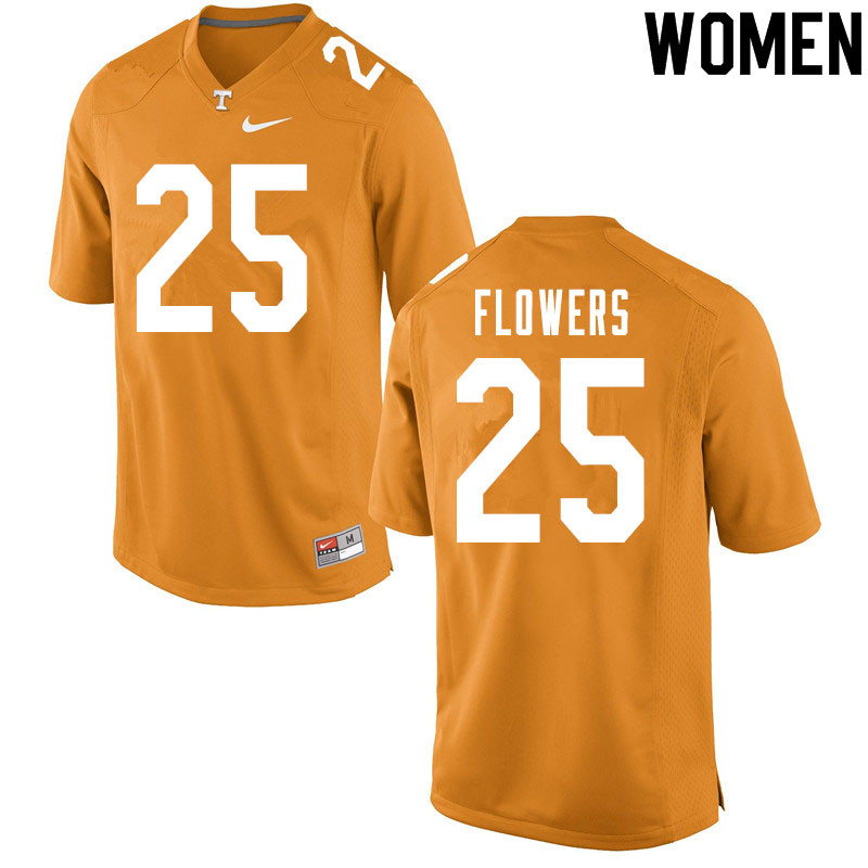 Women #25 Trevon Flowers Tennessee Volunteers College Football Jerseys Sale-Orange